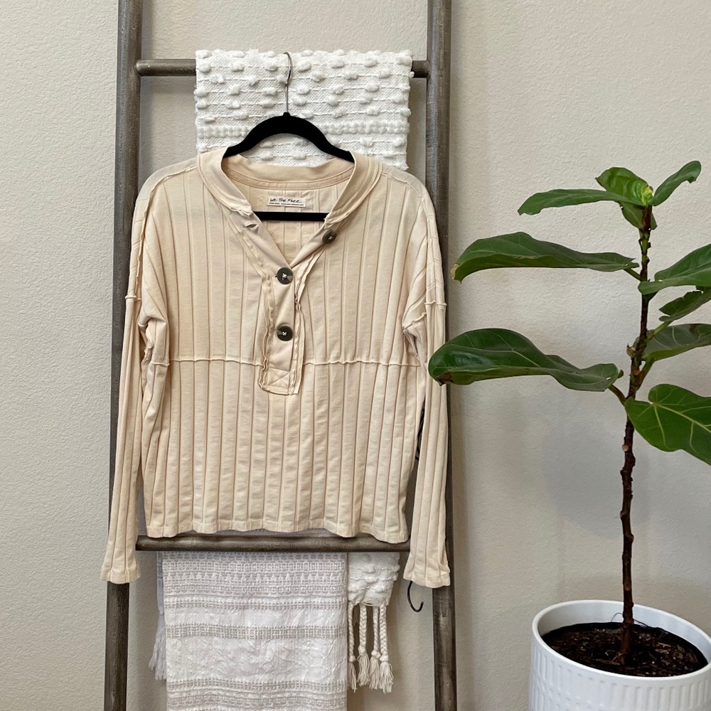 We The Free Nude Long Sleeve Top - Size XS
